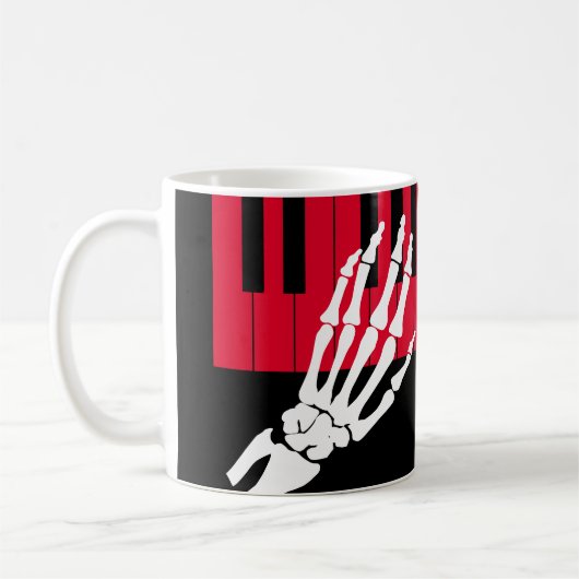 Skelettspiel Piano Kaffeetasse (Links)