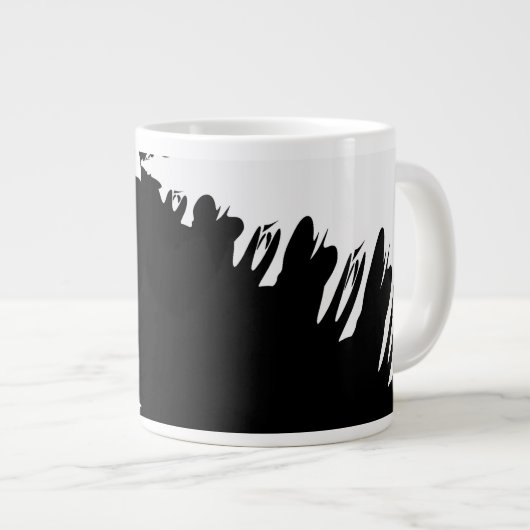 Skelettspiele am Horn von Bremen Jumbo-Tasse (Vorderseite Rechts)