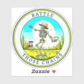 Skelettspielen Golf | Rattle that Chains Aufkleber (Blatt)