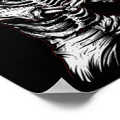 Skelettspieler Halloween Baseball Spieler 1 Poster (Ecke)