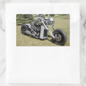 Skelettsticker für Motorräder Rechteckiger Aufkleber (Tasche)