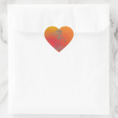 Skelettsticker Herz-Aufkleber (Tasche)