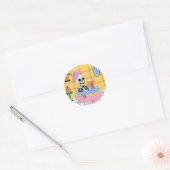 Skelettsticker Runder Aufkleber (Umschlag)