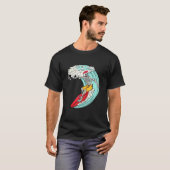 Skelettsurfbrett Surfbrett Surf T-Shirt (Vorne ganz)