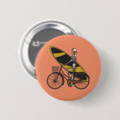 Skelettsurfer mit Surfbrett Button (Vorne & Hinten)