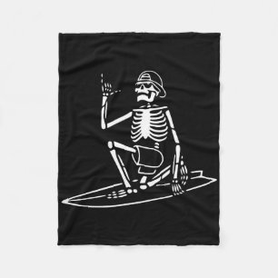 Skelettsurfing Lazy Halloween Kostümknochen Fleecedecke