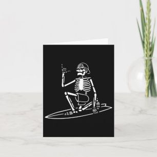 Skelettsurfing Lazy Halloween Kostümknochen Karte