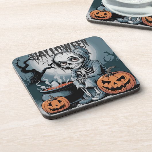 Skeletttanz Getränkeuntersetzer (Linke Seite)