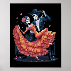 Skeletttanz Halloween Skull Dance Men Omen Co Poster