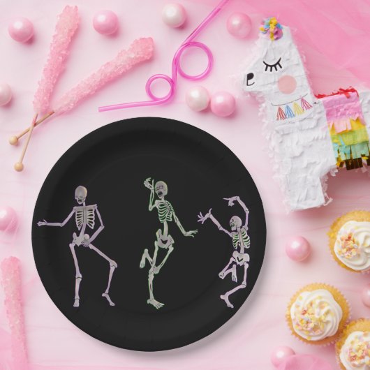 Skeletttanz Pappteller (Party)