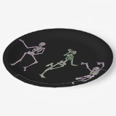 Skeletttanz Pappteller (Schrägansicht)