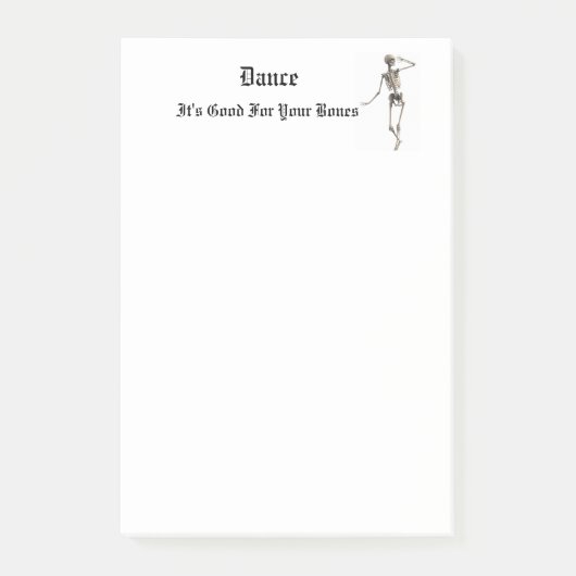 Skeletttanz Post-it Klebezettel (Vorderseite)