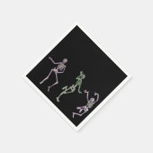 Skeletttanz Serviette (Ecke)