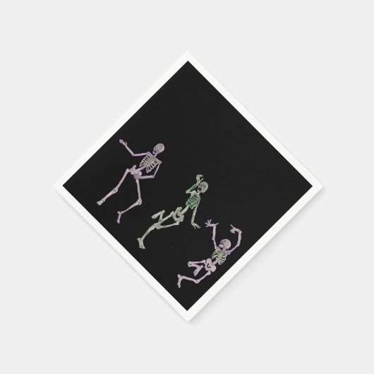 Skeletttanz Serviette (Ecke)