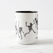 Skeletttanz Zweifarbige Tasse (Mittel)