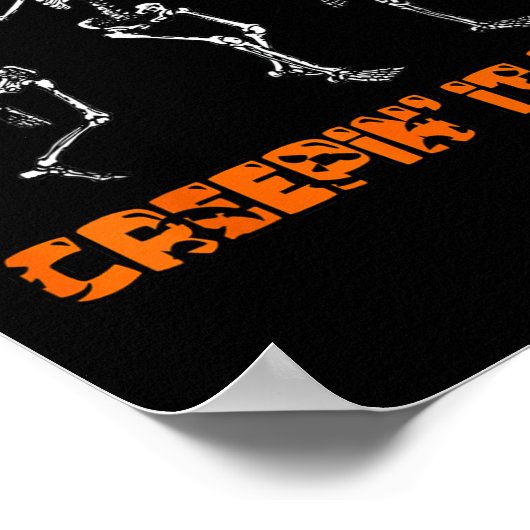 Skeletttanzen, das es echt Halloween Funny pur Poster (Ecke)