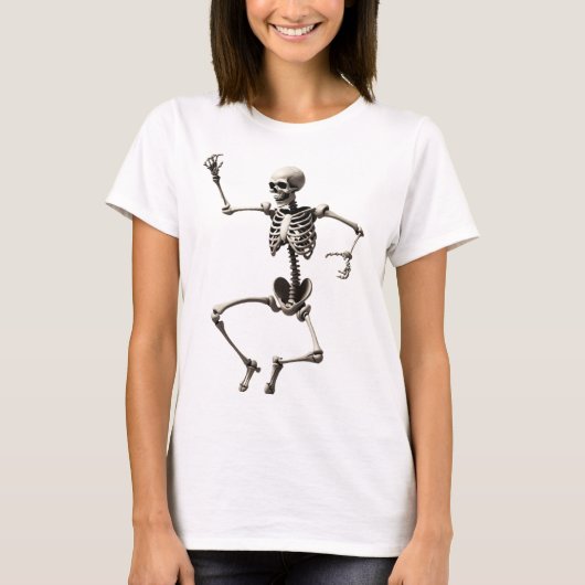 Skeletttanzen in einer dynamischen Pose T-Shirt (Vorderseite)