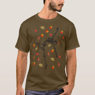 Skeletttanzen in Herbstlauben Funny Niedlich Hallo T-Shirt