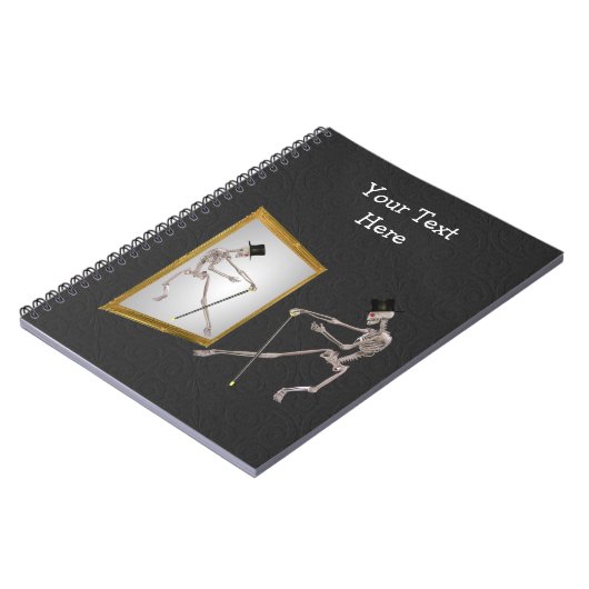 Skeletttanzen in Mirror Notizblock (Linke Seite)