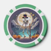 Skeletttanzen unter dem MondHalloween Pokerchips (Rückseite)