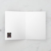 Skeletttänzer tanzen zwischen Blume Feiertagskarte (Innenseite)