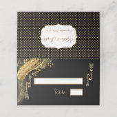 Skeletttasten für Glitzer und Gold Platzkarte (Außenseite Aufgefaltet)