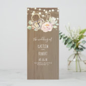 Skeletttasten und Hochzeitsprogramme für Vintage s Programm (Stehend Vorderseite)