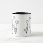 Skeletttasten Zeichnend Tasse (Zentrum)