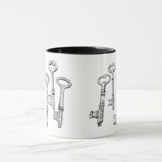 Skeletttasten Zeichnend Tasse (Zentrum)