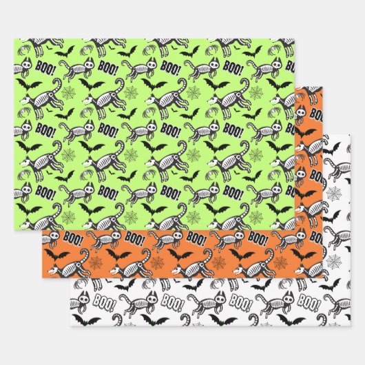 Skeletttiere Geschenkpapier Set (Set)