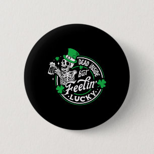 Skeletttod Inside Aber Gefühl Lucky Retro St Pa Button
