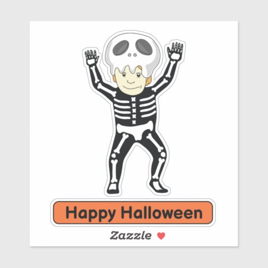 Skeletttrappe Aufkleber (Blatt)