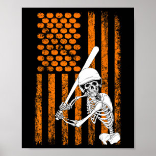 Skelettverkauf Spieler Fan Skelett Halloween Verka Poster