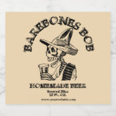 Skelettvorlage trinken bierflaschenetikett (Einzelnes Label)