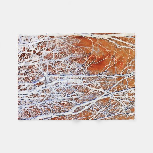 Skelettwald II Fleecedecke (Vorderseite (Horizontal))