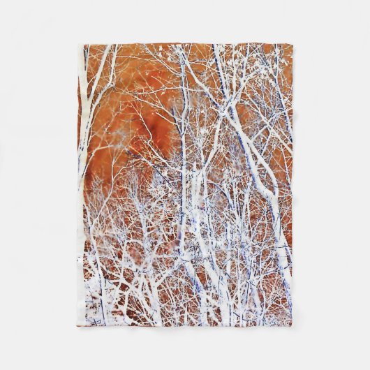 Skelettwald II Fleecedecke (Vorderseite)