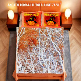 Skelettwald II Fleecedecke