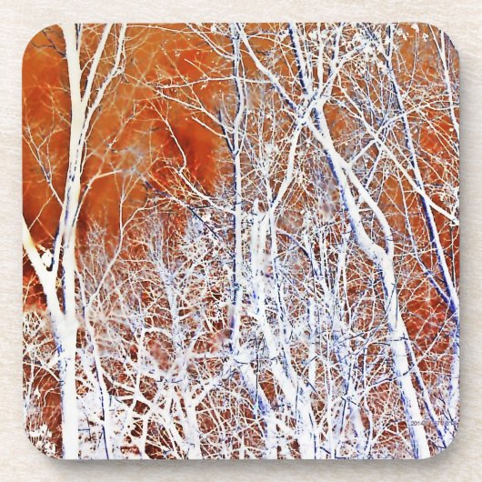 Skelettwald II Getränkeuntersetzer (Vorderseite)