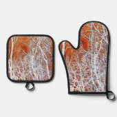 Skelettwald II Ofenhandschuh & Topflappen-Set (Vorderseite)