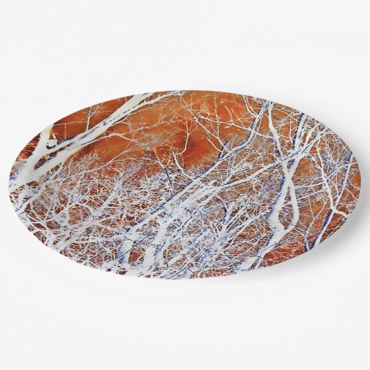 Skelettwald II Pappteller (Schrägansicht)