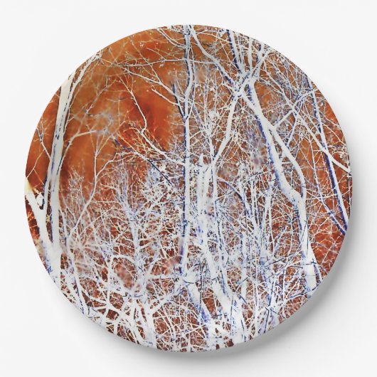 Skelettwald II Pappteller (Vorderseite)