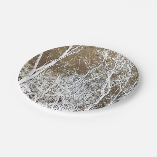 Skelettwald Pappteller (Schrägansicht)