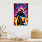 Skelettwandern durch die Feuerhöhle Poster (Küche)