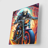 Skelettwandern durch die Feuerhöhle Quadratische Wanduhr (Winkel)