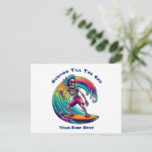 Skelettwandern Postkarte (Stehend Vorderseite)