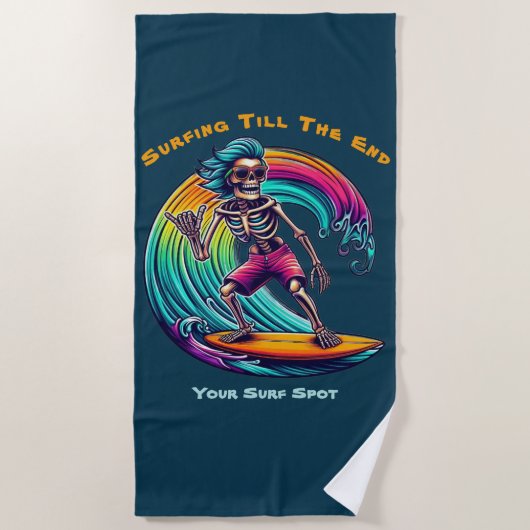 Skelettwandern Strandtuch (Vorderseite)