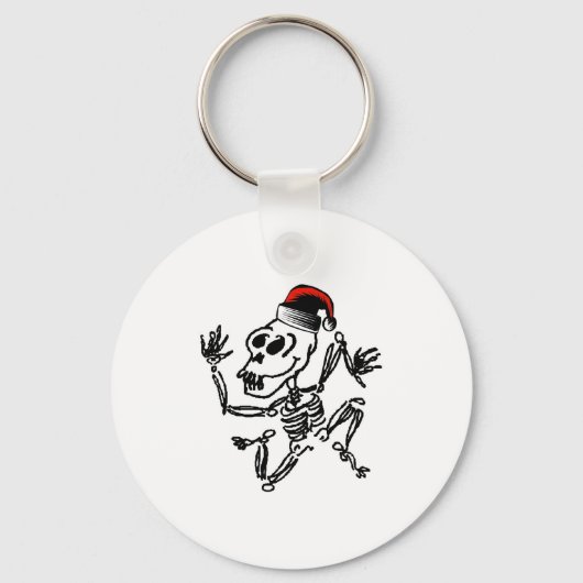 SkelettWeihnachten Schlüsselanhänger (Vorderseite)