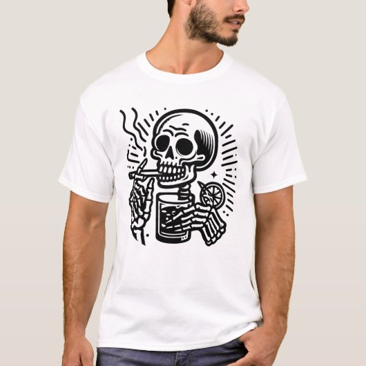 Skelettzeit Party T-Shirt (Vorderseite)