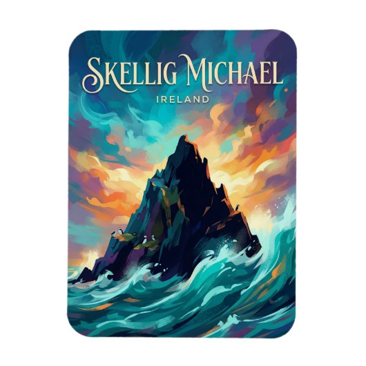 Skellig Michael Irland Magnet (Vertikal)