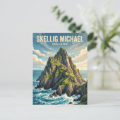 Skellig Michael Irland Postkarte (Stehend Vorderseite)